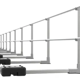 Sistem balustrada aluminiu lestata cu contragreutate