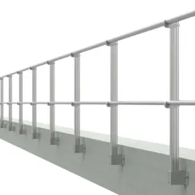 Sistem balustrada aluminiu cu prindere perete