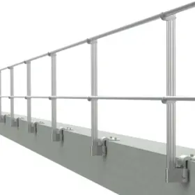 Sistem balustrada aluminiu cu prindere perete Z